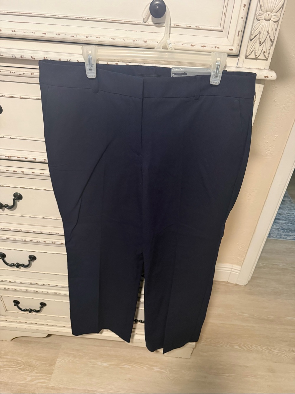 Talbots Navy Straight-Leg Pull-On Pants